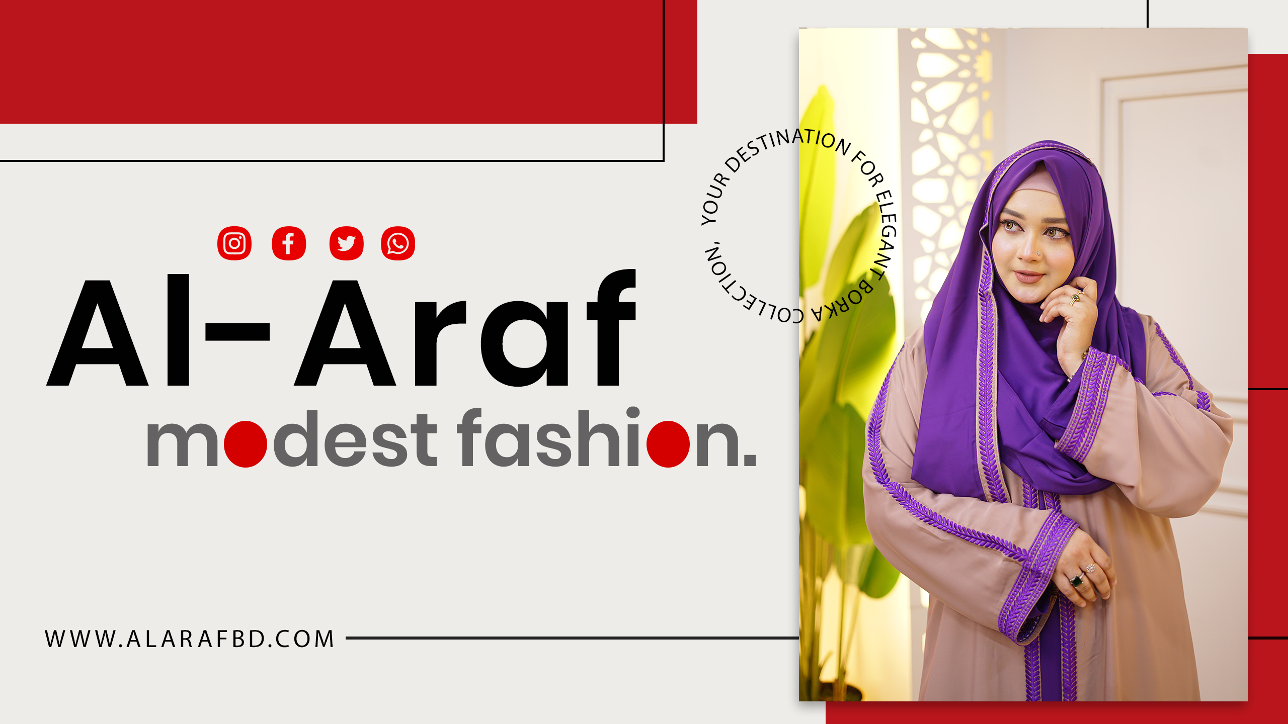 Al Araf – Premium Islamic fashion store offering elegant Borka, Abaya, Hijab & modest wear for women.