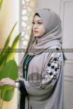 Premium Dubai Cherry Fabric 3-Part Farasakat Abaya with Crystal Work Alaraf BD