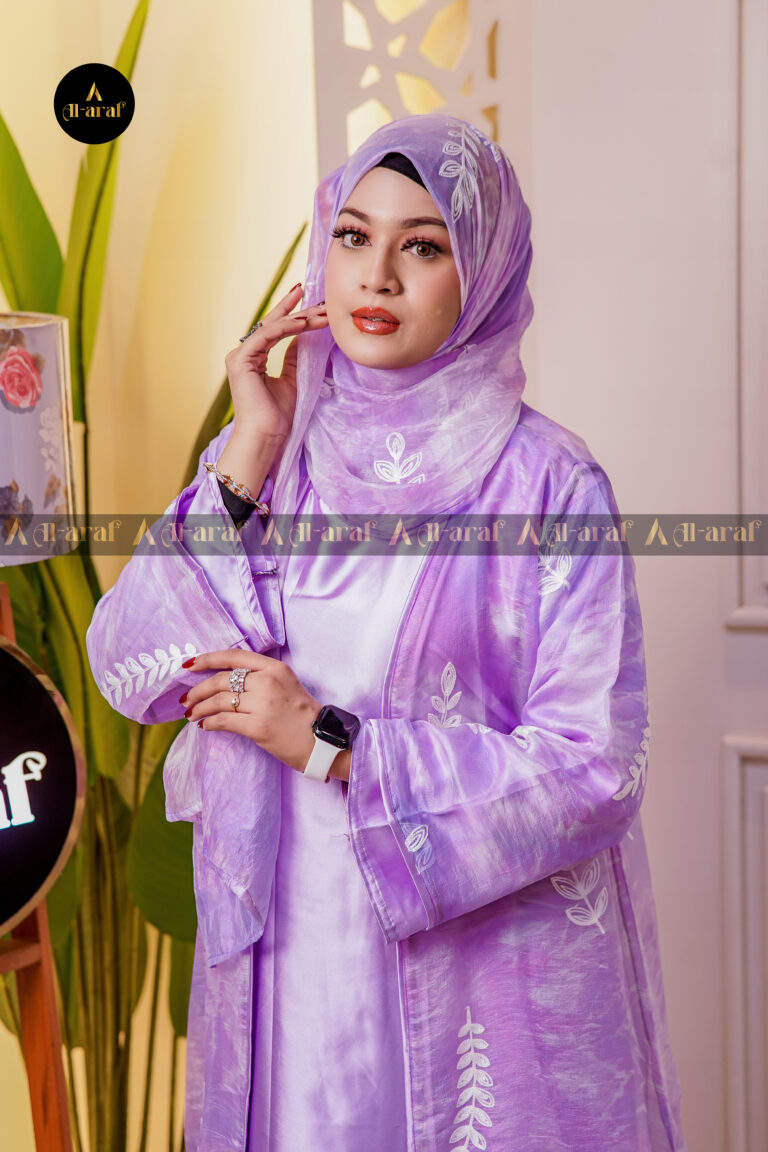 Exclusive 3-Part Extra Koti Borka – Chiffon Georgette & Samu Silk | Premium Party Wear BD