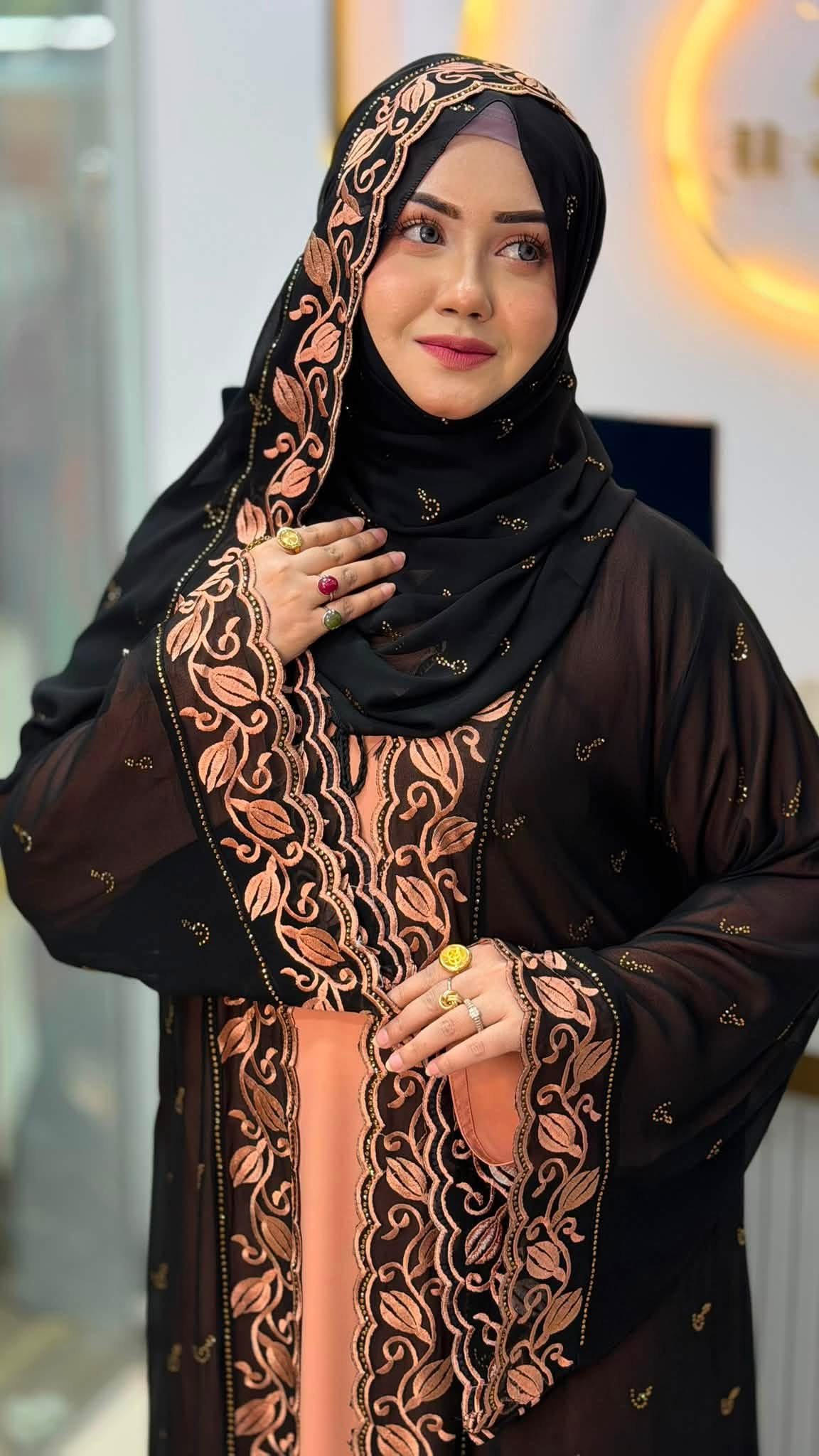 3 part abaya |Chiffon georgette